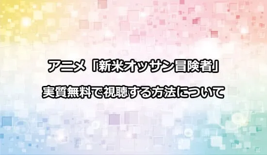 アニメ「新米オッサン冒険者」を実質無料で視聴する方法