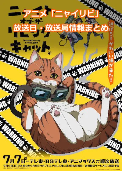 アニメ「ニャイト・オブ・ザ・リビングキャット」の放送日・放送局情報