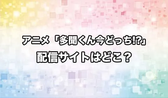 アニメ「多聞くん今どっち！？」の配信サイトはどこ？
